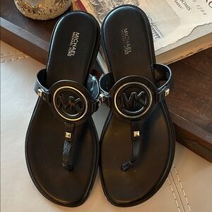 Michael Kors Black Logo Sandals